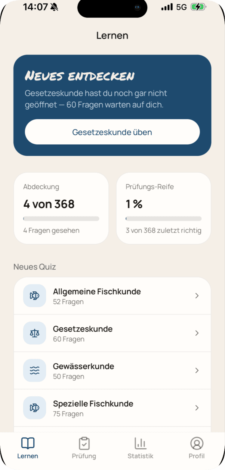 Fischtest App auf dem Smartphone